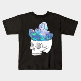 Crystal skull witch magic supernatural occult spell tumblr pastel print Kids T-Shirt